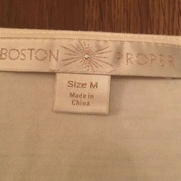 Boston Proper Cream Wrapped Ruched Long Sleeve Blouse - Picture 4 of 4